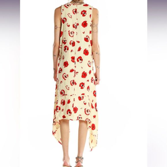 Proenza Schouler Silk Blend Floral Asymmetrical Hem Dress 8 - Picture 3 of 13